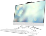 HP 22 All-in-One Desktop, AMD Athlon Silver 3050U Processor, AMD Radeon Graphics, 4 GB RAM, 256 GB SSD, Windows 11 Home (22-dd0210, Snow White)