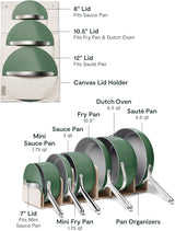 Caraway Deluxe Nonstick Ceramic Cookware Set (16 Piece) Pots, Frying Pans, Lids and Kitchen Storage – PFAS & PFOA Free – Oven Safe Ceramic Pan Set & Compatible with All Stovetops – Sage